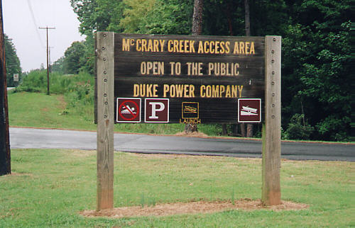 McCrary Creek Access Area Entrance