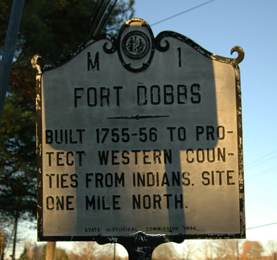 Fort Dobbs - NC Highway Historical Marker M1