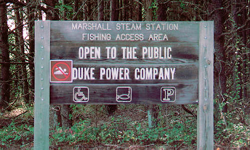 Marshall Steam Station Public Fishing Area 